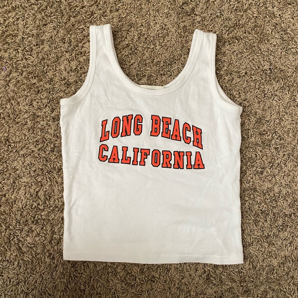 Long Beach California Cropped Tank Top Shirt